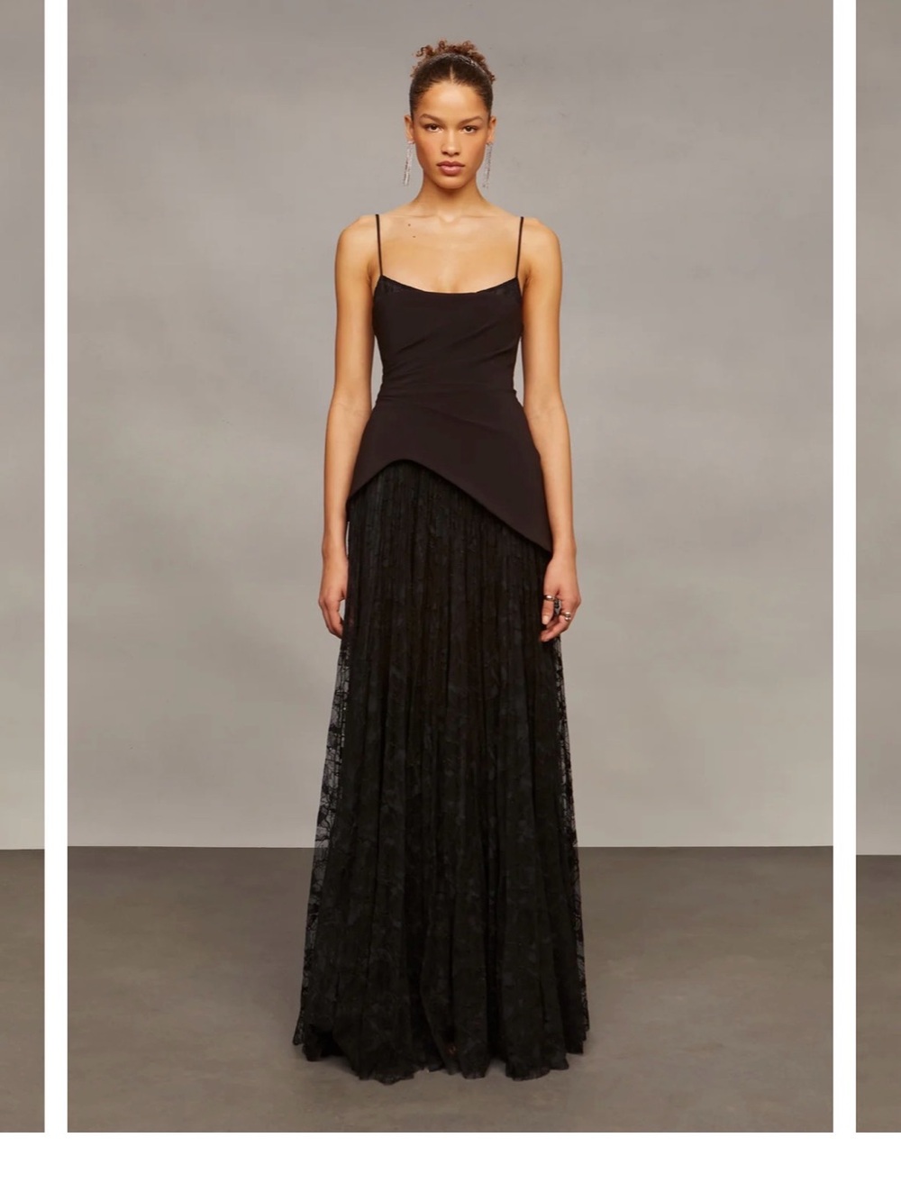 AMUR Black leighton pleated gown size 0